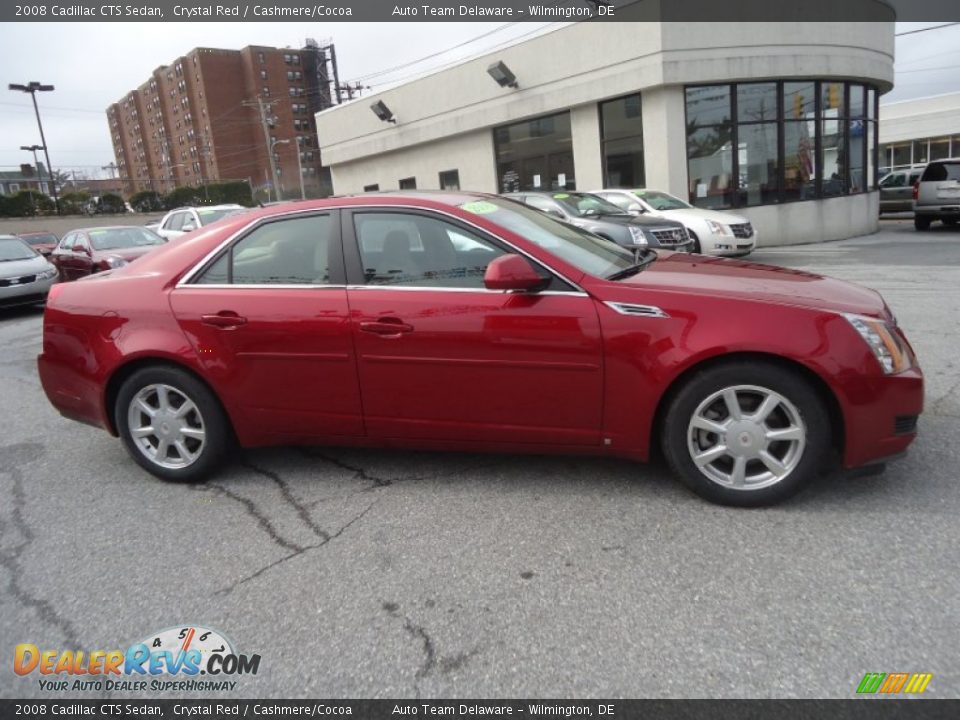 2008 Cadillac CTS Sedan Crystal Red / Cashmere/Cocoa Photo #5
