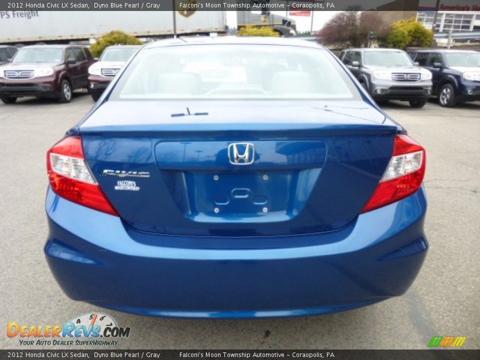 2012 Honda Civic LX Sedan Dyno Blue Pearl / Gray Photo #4