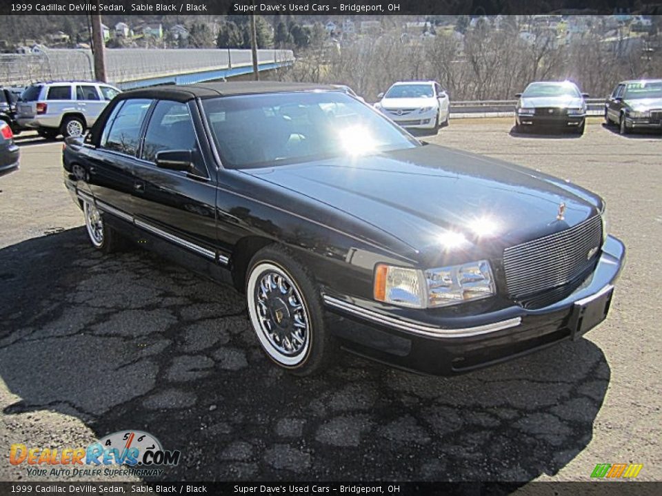 1999 Cadillac DeVille Sedan Sable Black / Black Photo #2