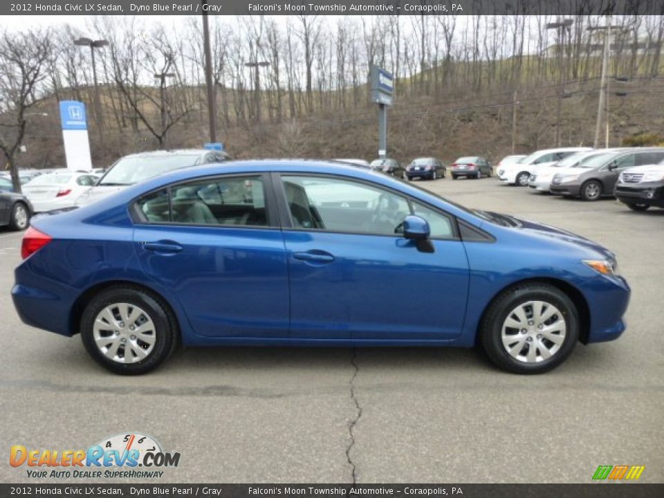 2012 Honda Civic LX Sedan Dyno Blue Pearl / Gray Photo #6