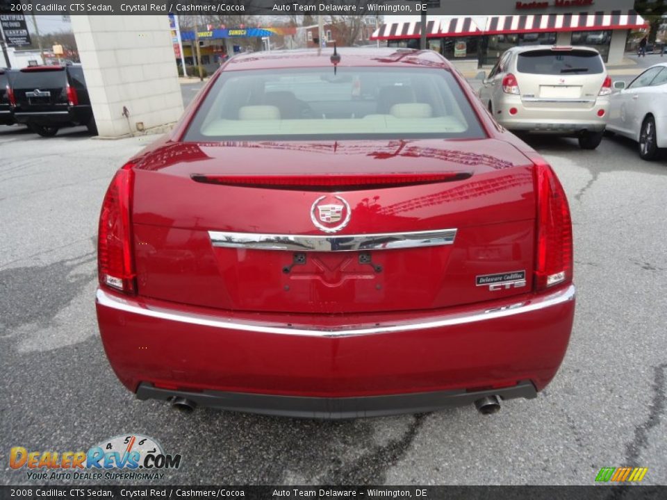 2008 Cadillac CTS Sedan Crystal Red / Cashmere/Cocoa Photo #7