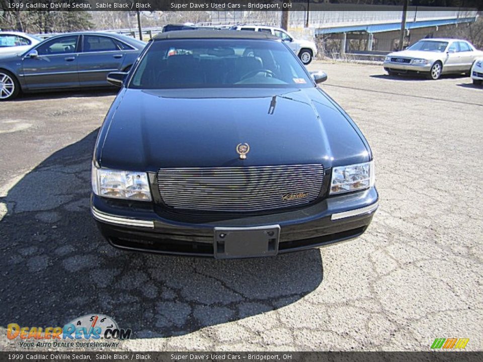 1999 Cadillac DeVille Sedan Sable Black / Black Photo #3