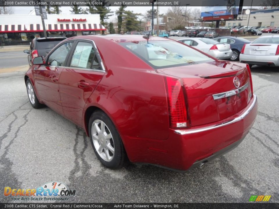 2008 Cadillac CTS Sedan Crystal Red / Cashmere/Cocoa Photo #8