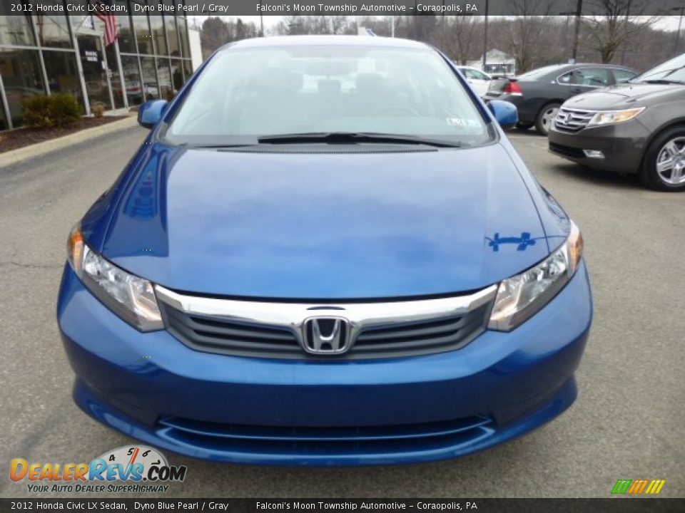 2012 Honda Civic LX Sedan Dyno Blue Pearl / Gray Photo #8