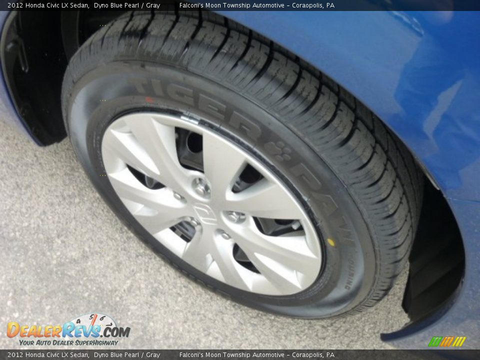 2012 Honda Civic LX Sedan Dyno Blue Pearl / Gray Photo #9