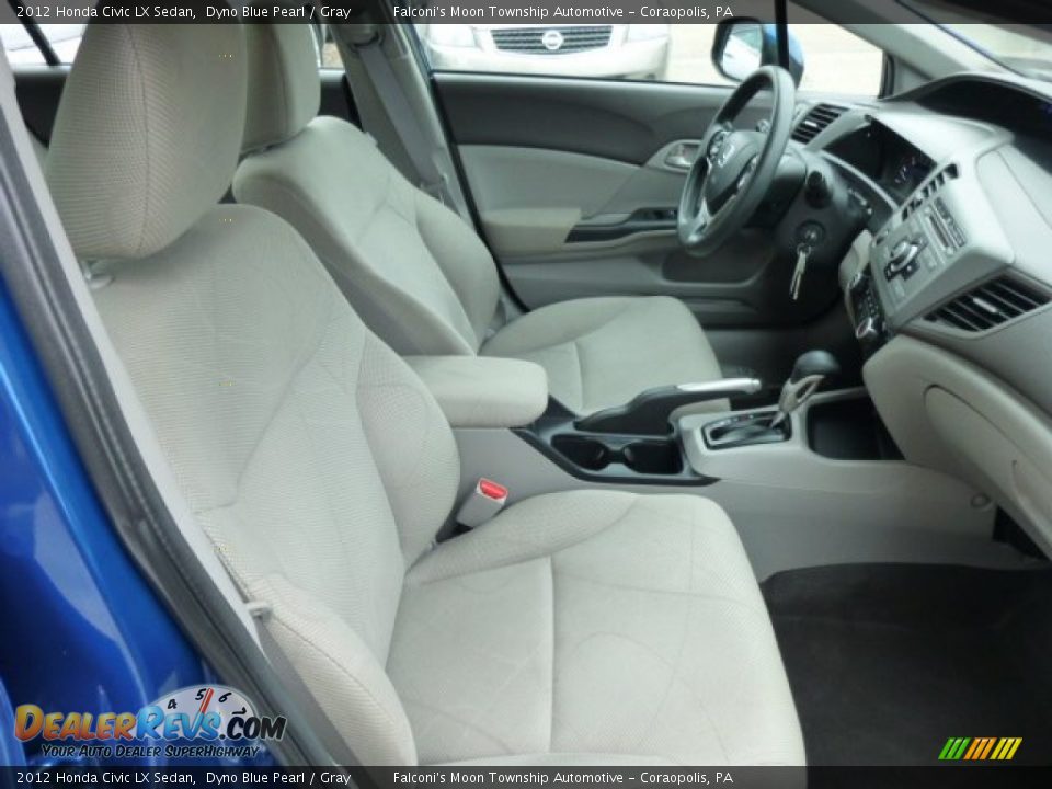2012 Honda Civic LX Sedan Dyno Blue Pearl / Gray Photo #10