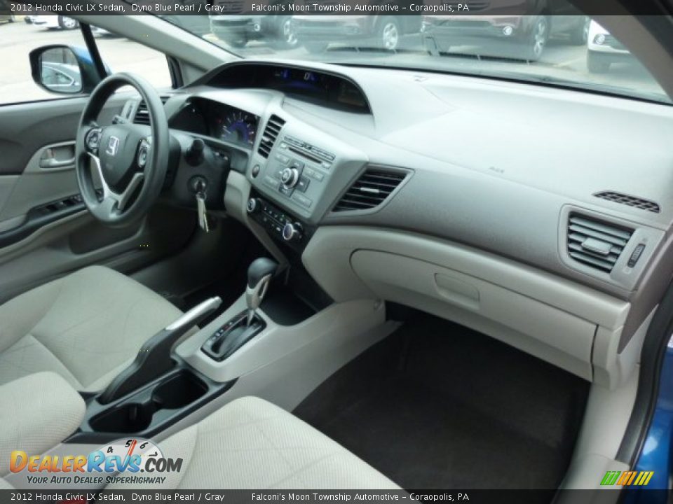 2012 Honda Civic LX Sedan Dyno Blue Pearl / Gray Photo #11