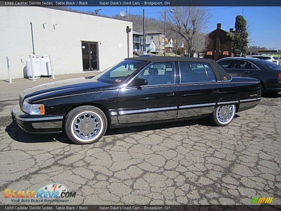 1999 Cadillac DeVille Sedan Sable Black / Black Photo #5