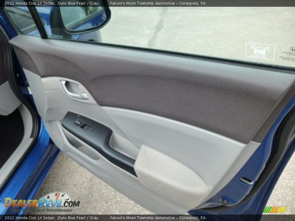 2012 Honda Civic LX Sedan Dyno Blue Pearl / Gray Photo #12
