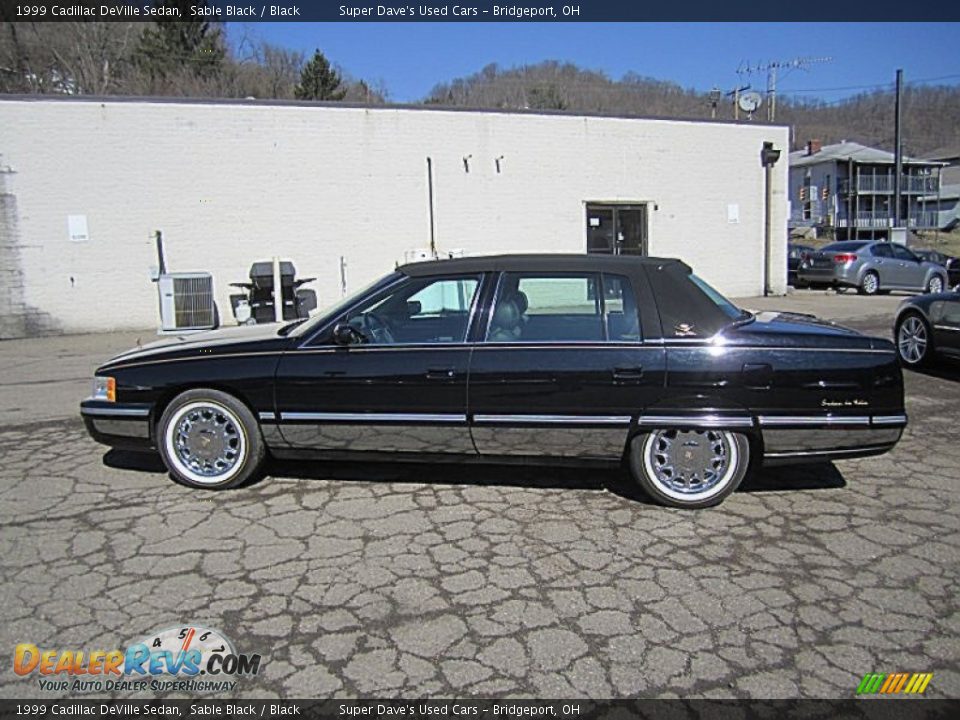 Sable Black 1999 Cadillac DeVille Sedan Photo #6