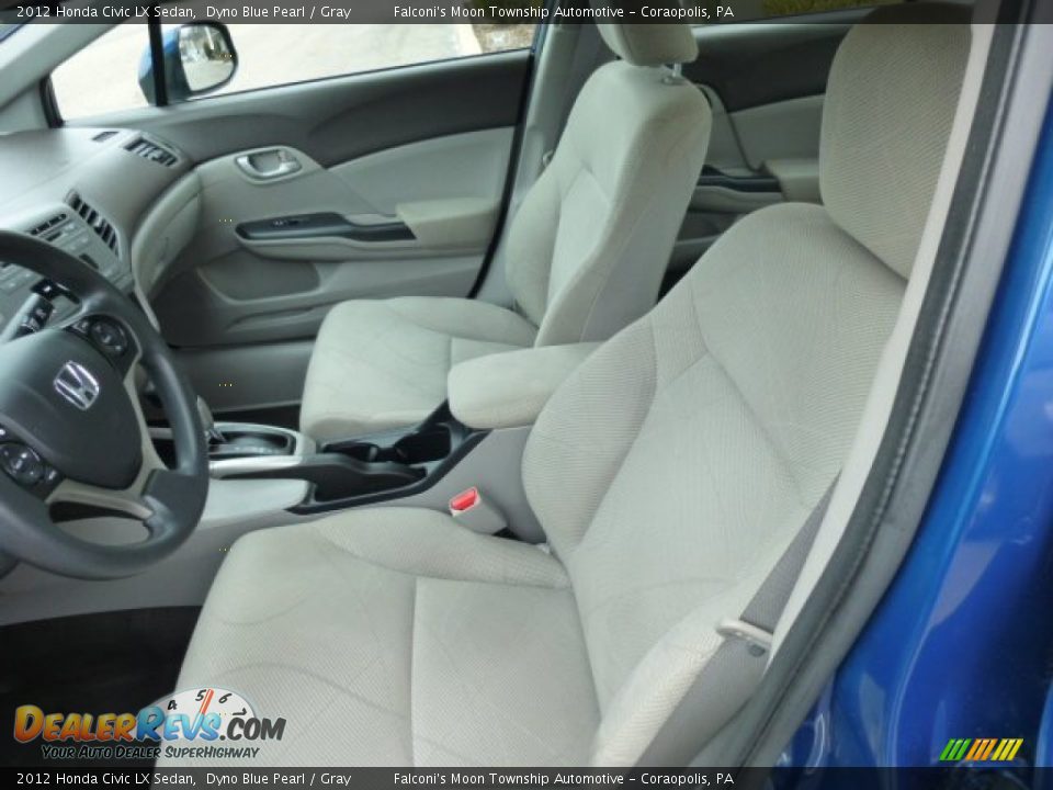 2012 Honda Civic LX Sedan Dyno Blue Pearl / Gray Photo #15
