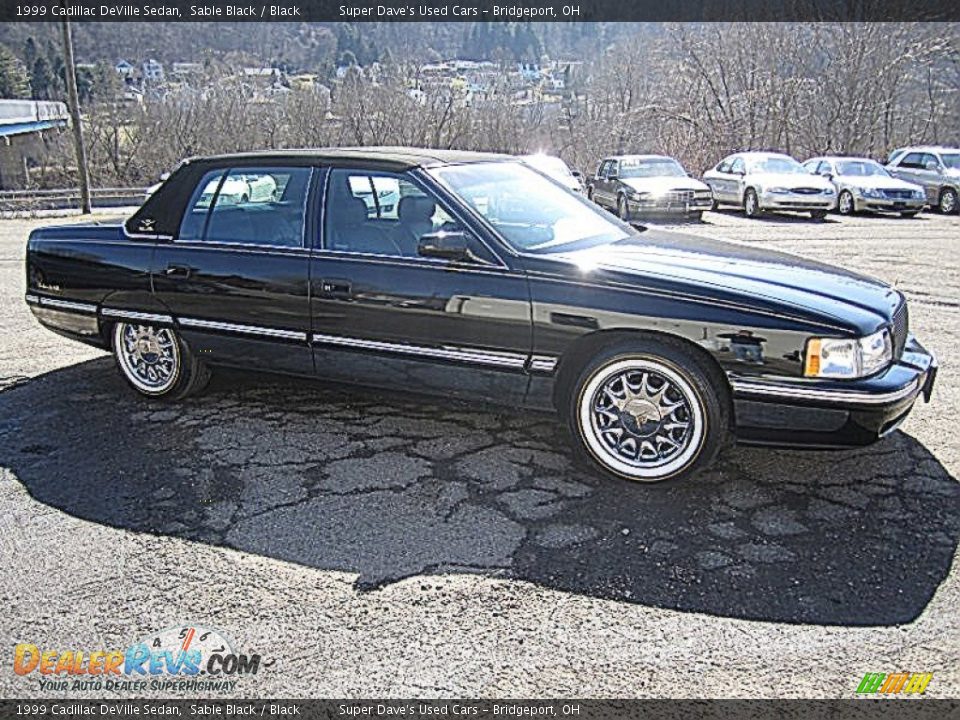 1999 Cadillac DeVille Sedan Sable Black / Black Photo #7