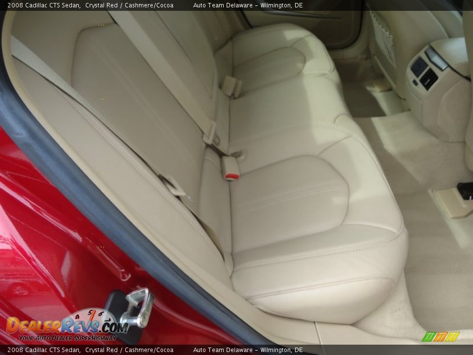 2008 Cadillac CTS Sedan Crystal Red / Cashmere/Cocoa Photo #16