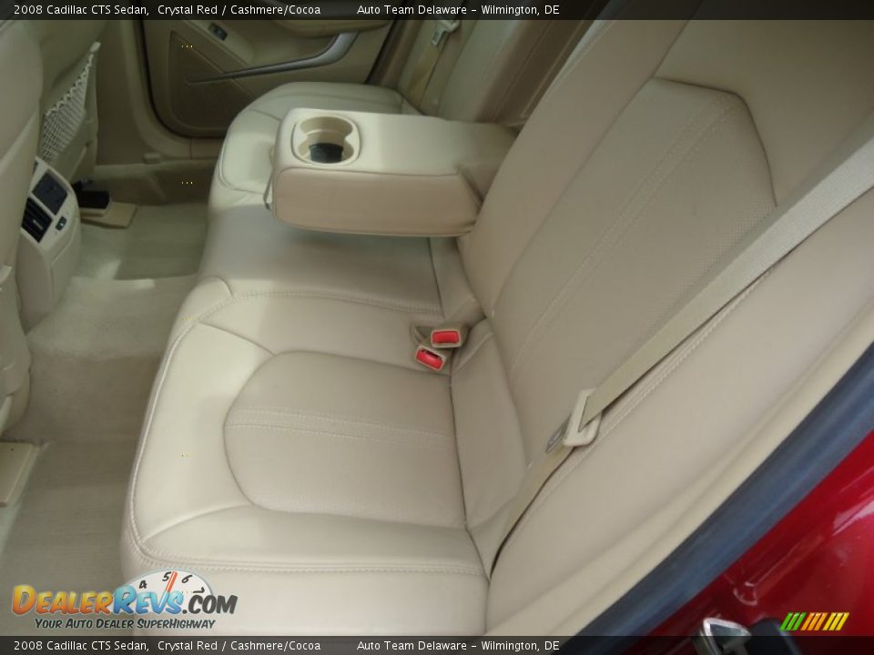 2008 Cadillac CTS Sedan Crystal Red / Cashmere/Cocoa Photo #17