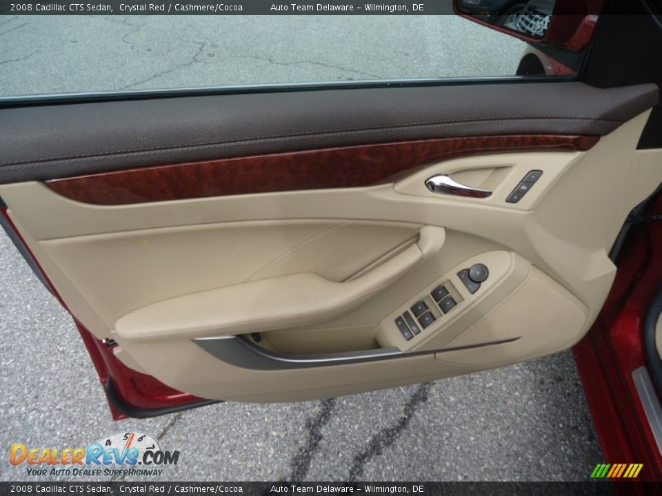 2008 Cadillac CTS Sedan Crystal Red / Cashmere/Cocoa Photo #18