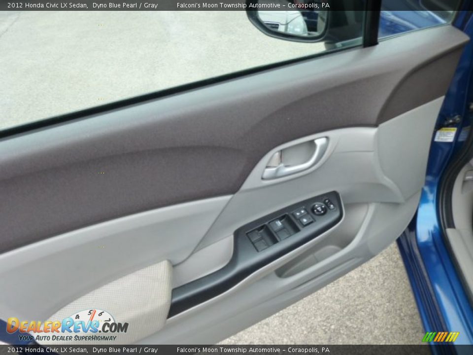 2012 Honda Civic LX Sedan Dyno Blue Pearl / Gray Photo #19