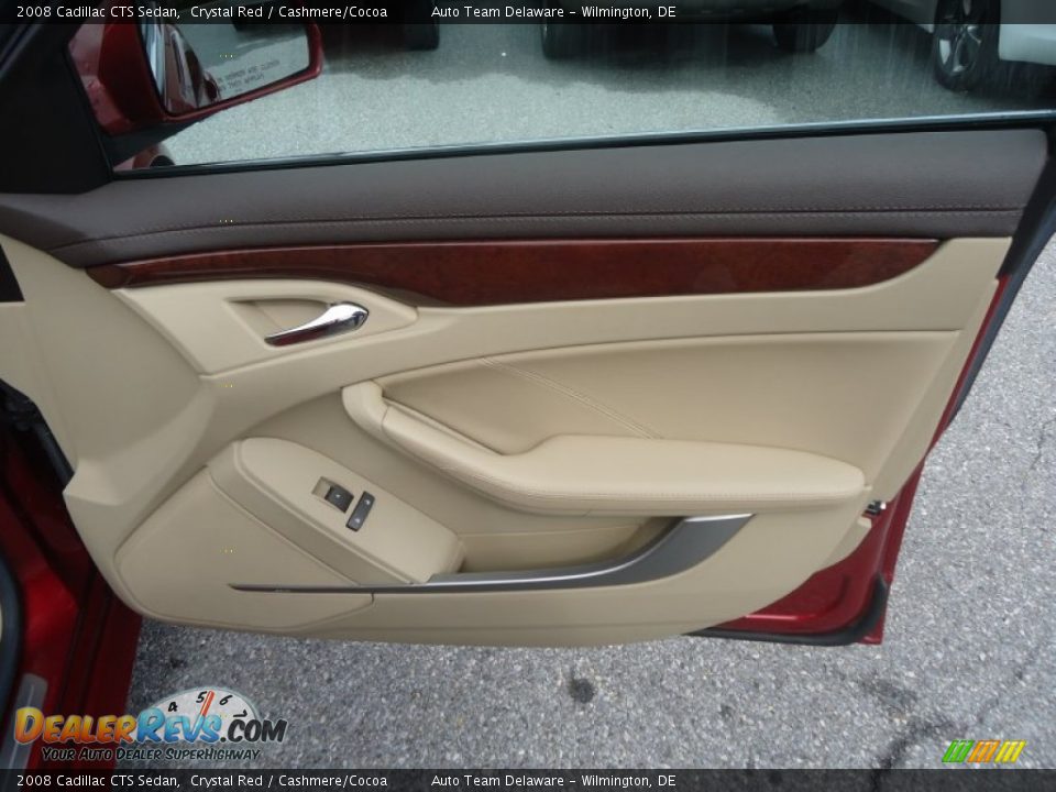 2008 Cadillac CTS Sedan Crystal Red / Cashmere/Cocoa Photo #19