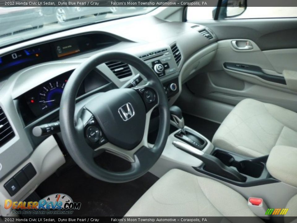 2012 Honda Civic LX Sedan Dyno Blue Pearl / Gray Photo #20
