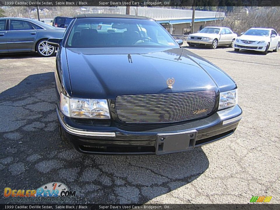 1999 Cadillac DeVille Sedan Sable Black / Black Photo #9