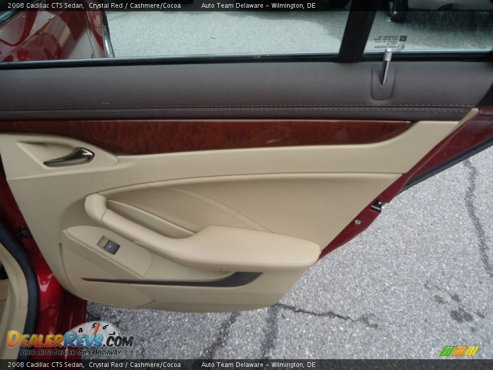 2008 Cadillac CTS Sedan Crystal Red / Cashmere/Cocoa Photo #20
