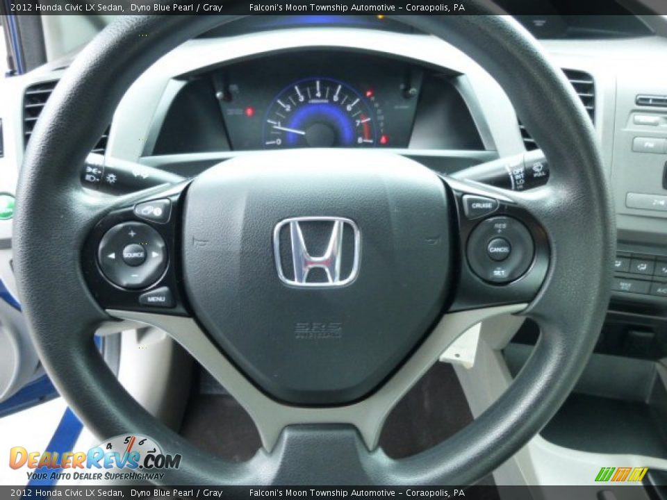 2012 Honda Civic LX Sedan Dyno Blue Pearl / Gray Photo #22