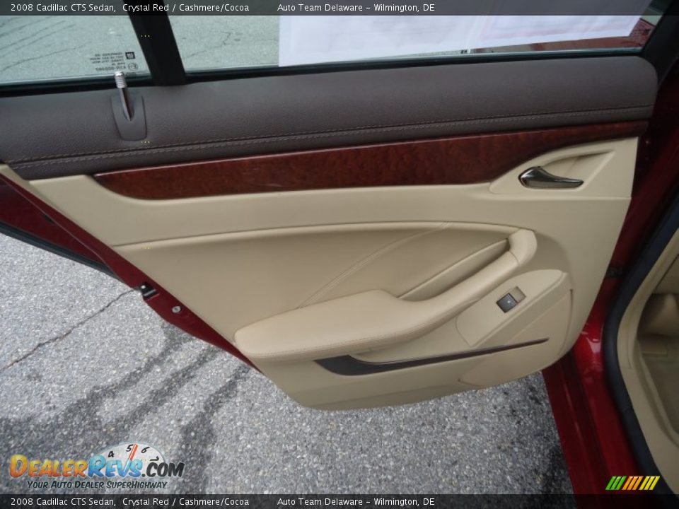 2008 Cadillac CTS Sedan Crystal Red / Cashmere/Cocoa Photo #22