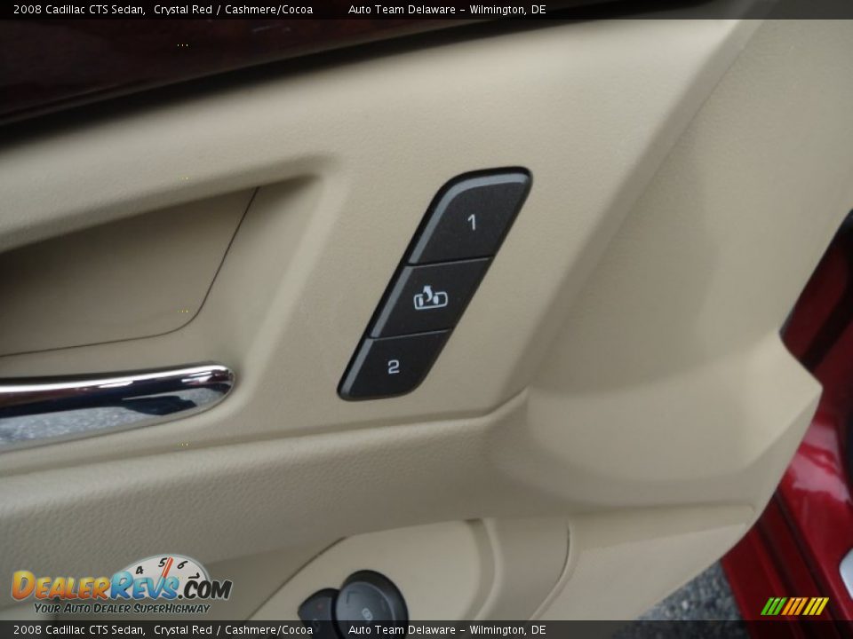 2008 Cadillac CTS Sedan Crystal Red / Cashmere/Cocoa Photo #23