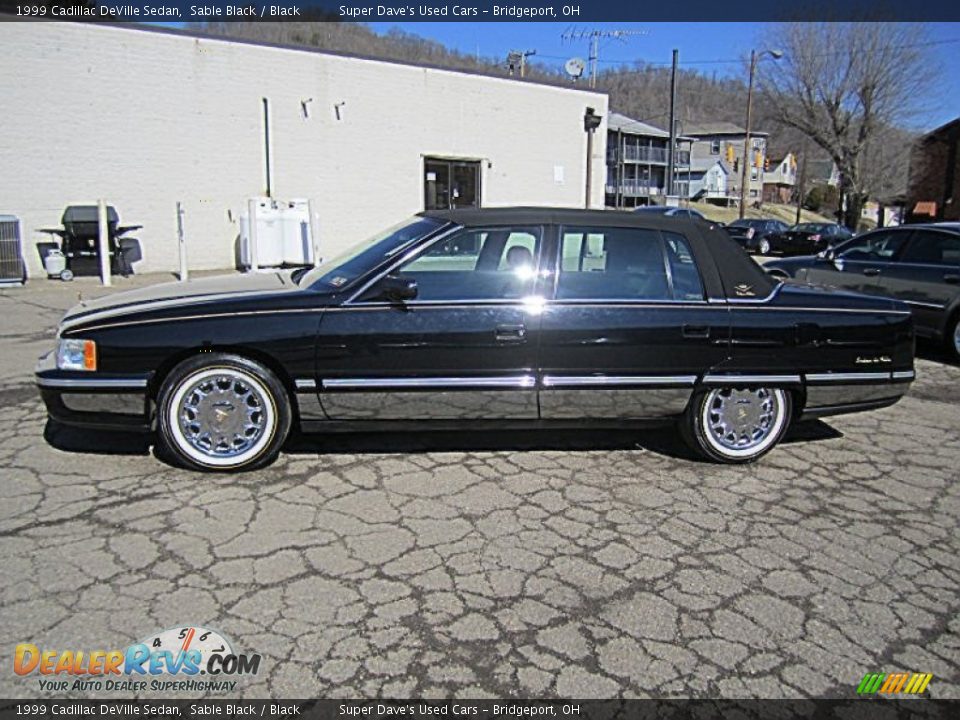 1999 Cadillac DeVille Sedan Sable Black / Black Photo #12