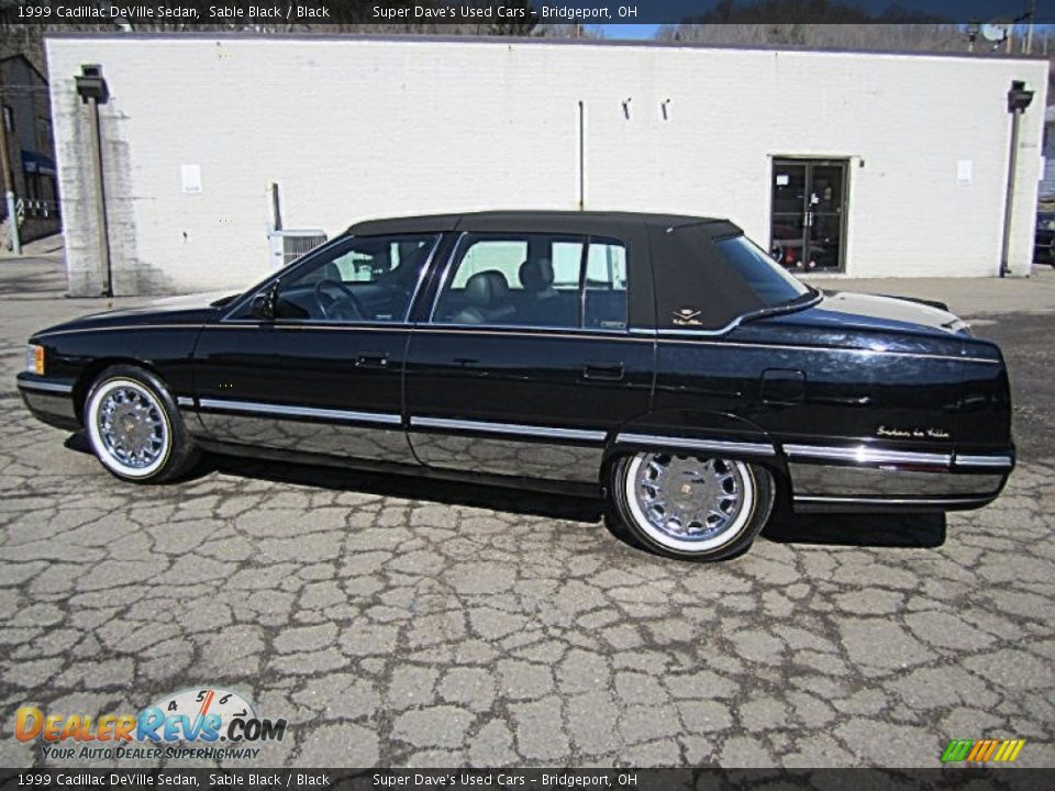 1999 Cadillac DeVille Sedan Sable Black / Black Photo #13