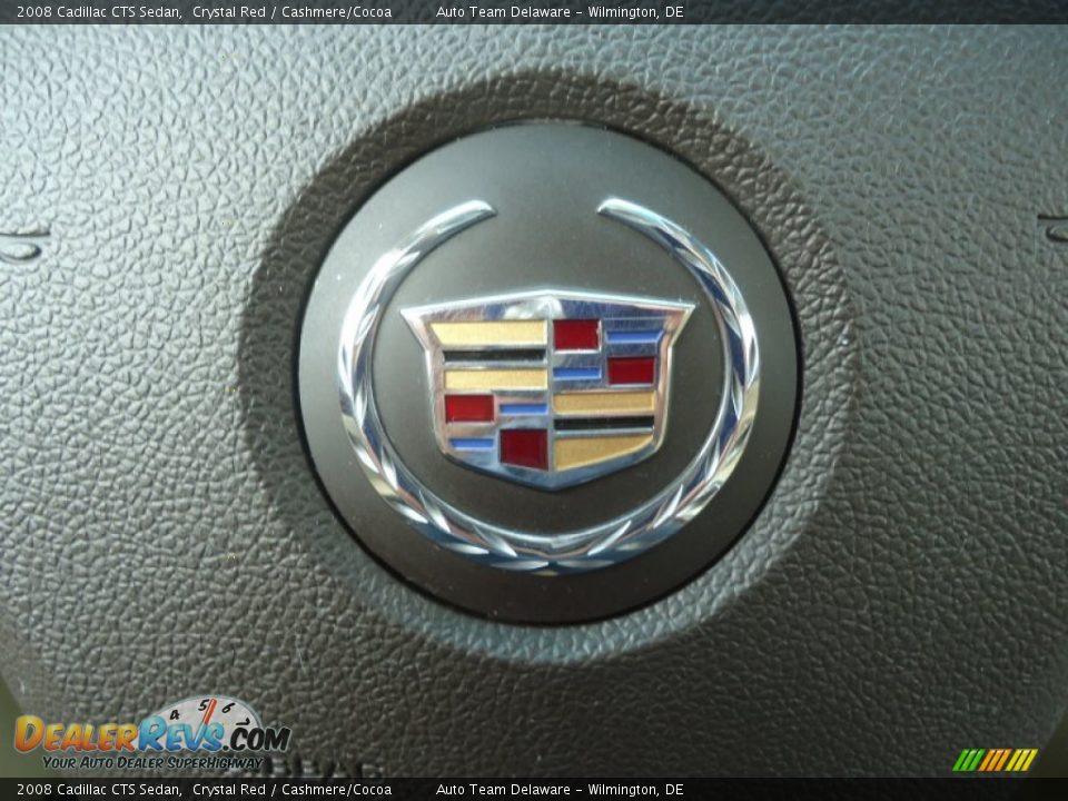 2008 Cadillac CTS Sedan Crystal Red / Cashmere/Cocoa Photo #30