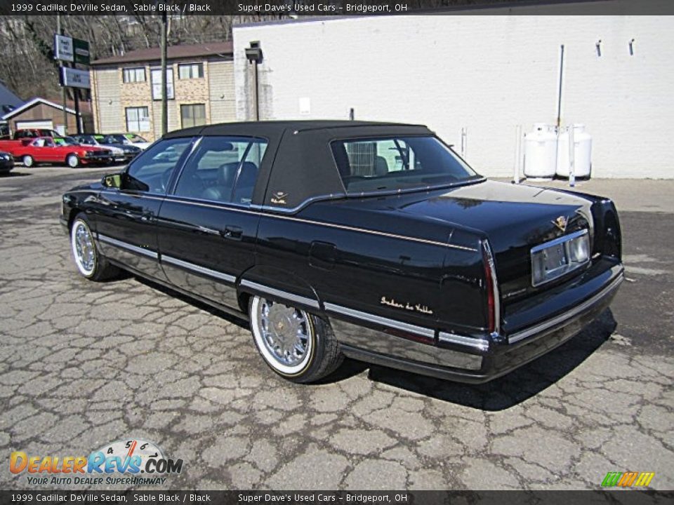 1999 Cadillac DeVille Sedan Sable Black / Black Photo #14