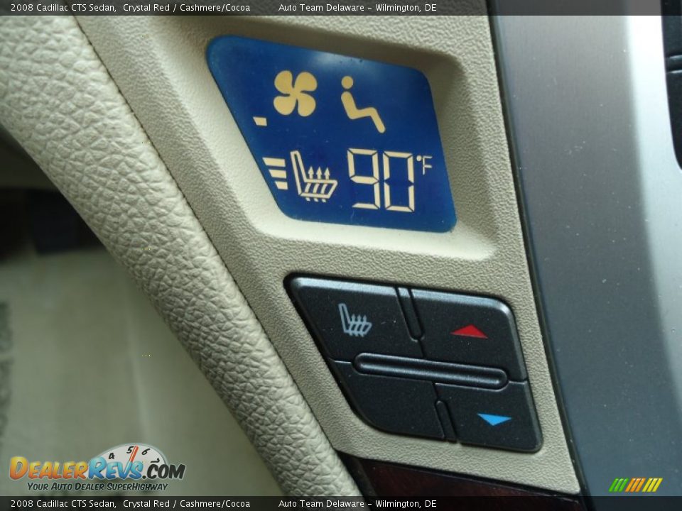 2008 Cadillac CTS Sedan Crystal Red / Cashmere/Cocoa Photo #33