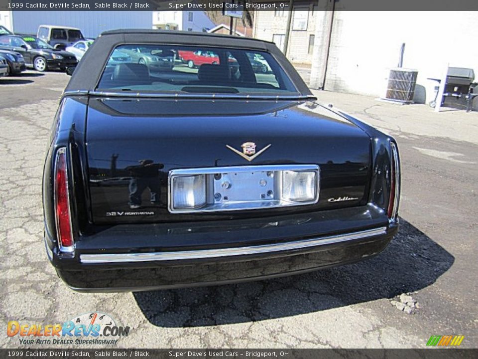 1999 Cadillac DeVille Sedan Sable Black / Black Photo #15