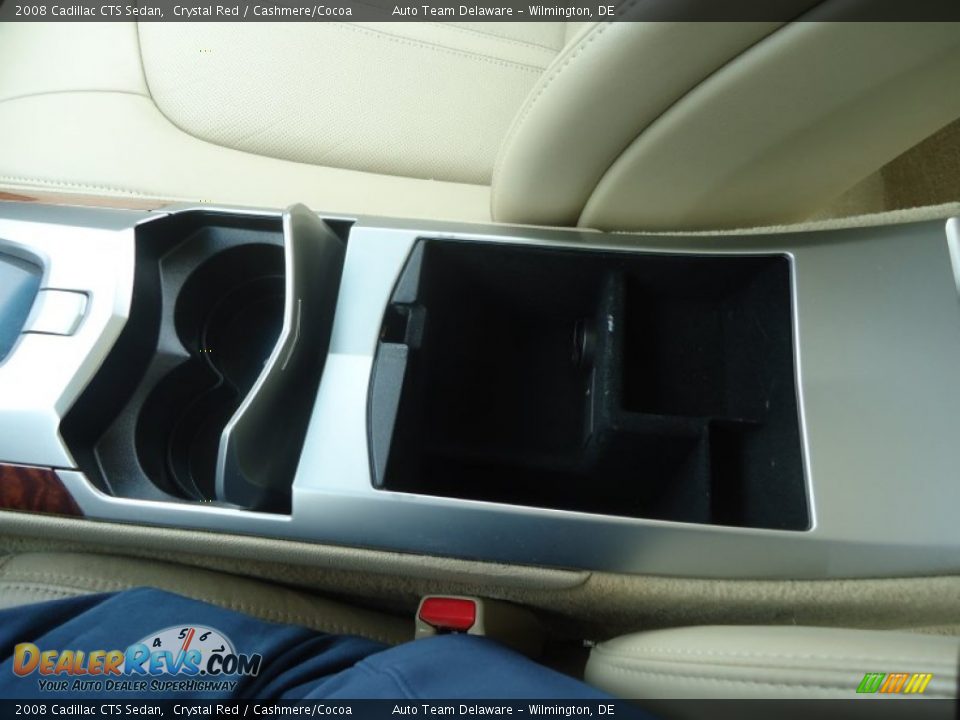2008 Cadillac CTS Sedan Crystal Red / Cashmere/Cocoa Photo #34