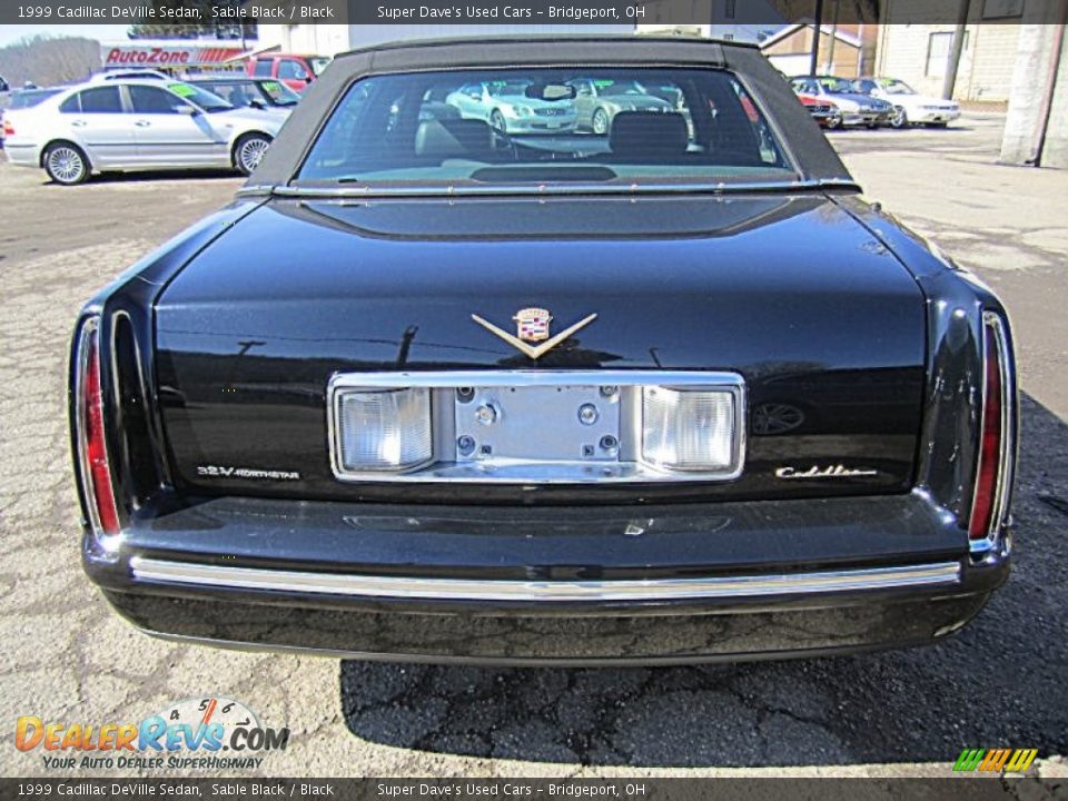 1999 Cadillac DeVille Sedan Sable Black / Black Photo #16