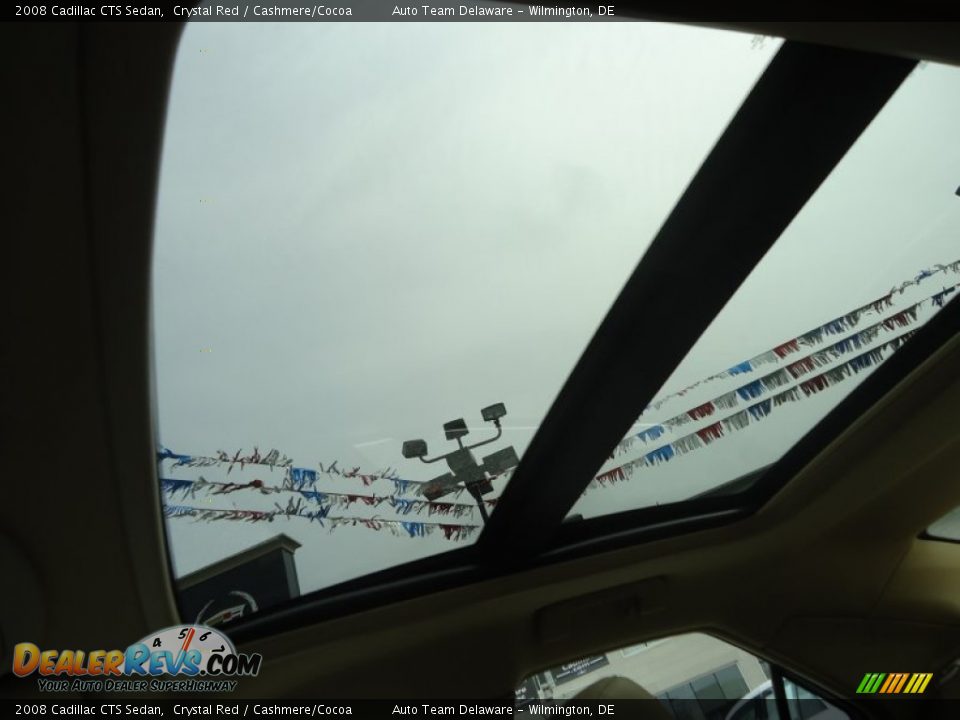 2008 Cadillac CTS Sedan Crystal Red / Cashmere/Cocoa Photo #36