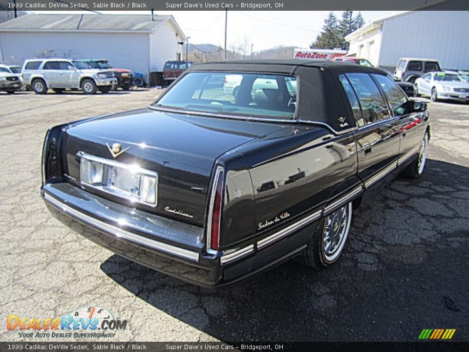 1999 Cadillac DeVille Sedan Sable Black / Black Photo #17