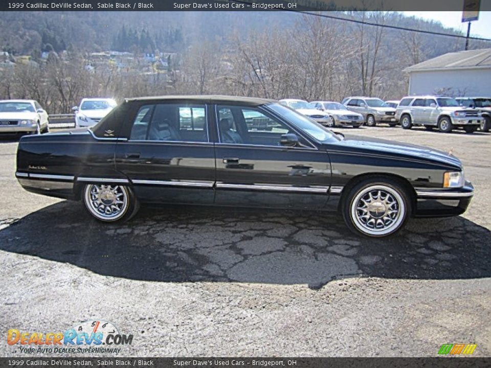 1999 Cadillac DeVille Sedan Sable Black / Black Photo #19