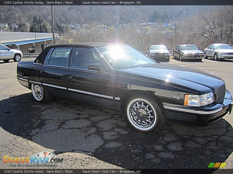 1999 Cadillac DeVille Sedan Sable Black / Black Photo #20