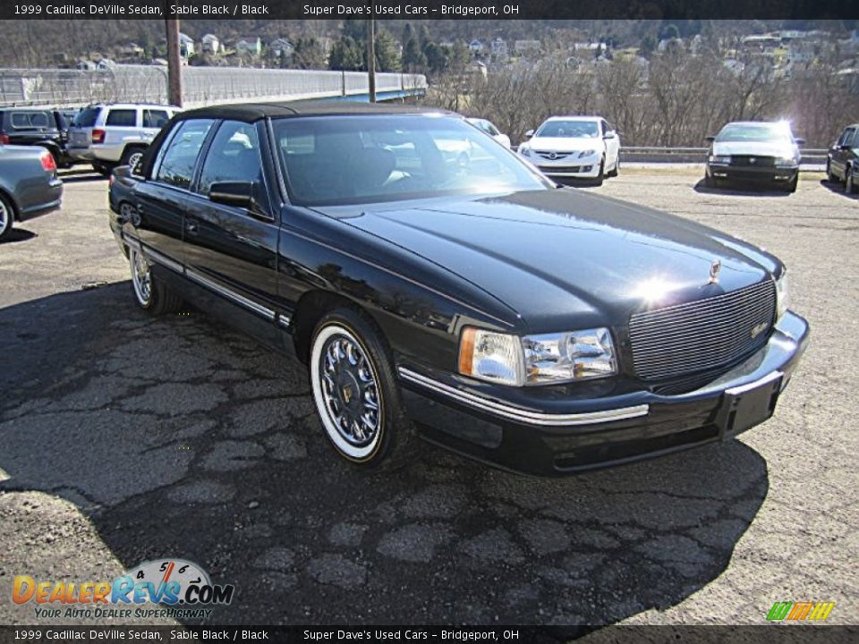 1999 Cadillac DeVille Sedan Sable Black / Black Photo #21