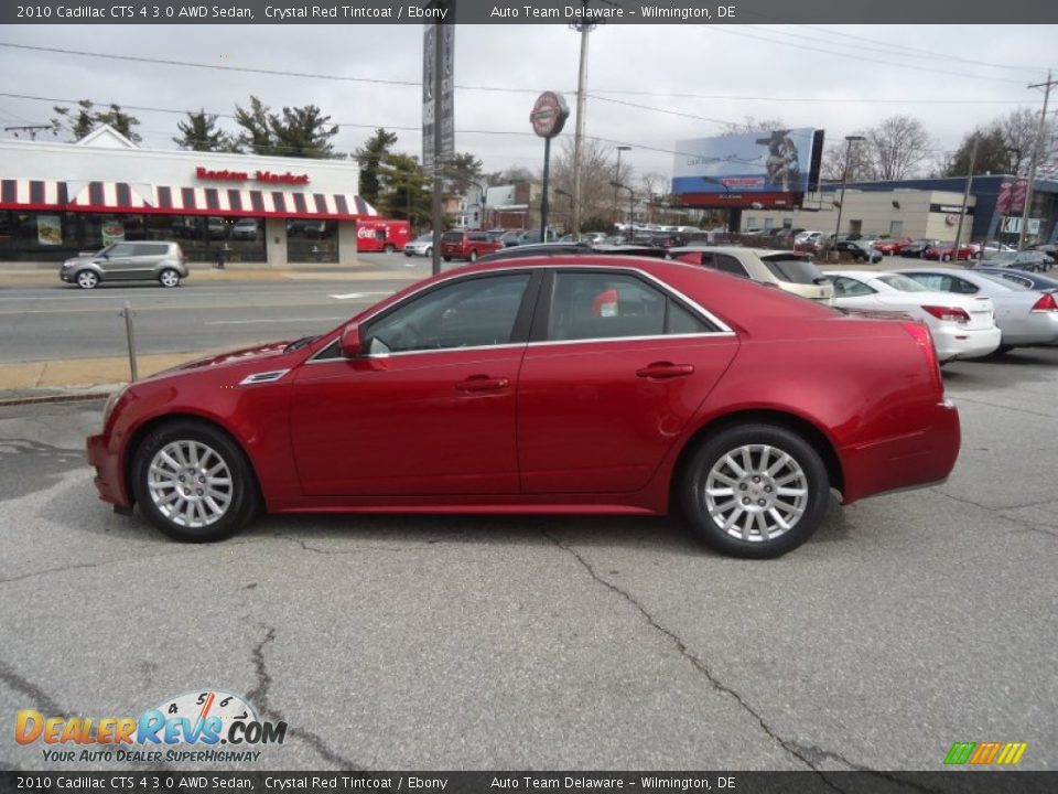 2010 Cadillac CTS 4 3.0 AWD Sedan Crystal Red Tintcoat / Ebony Photo #9