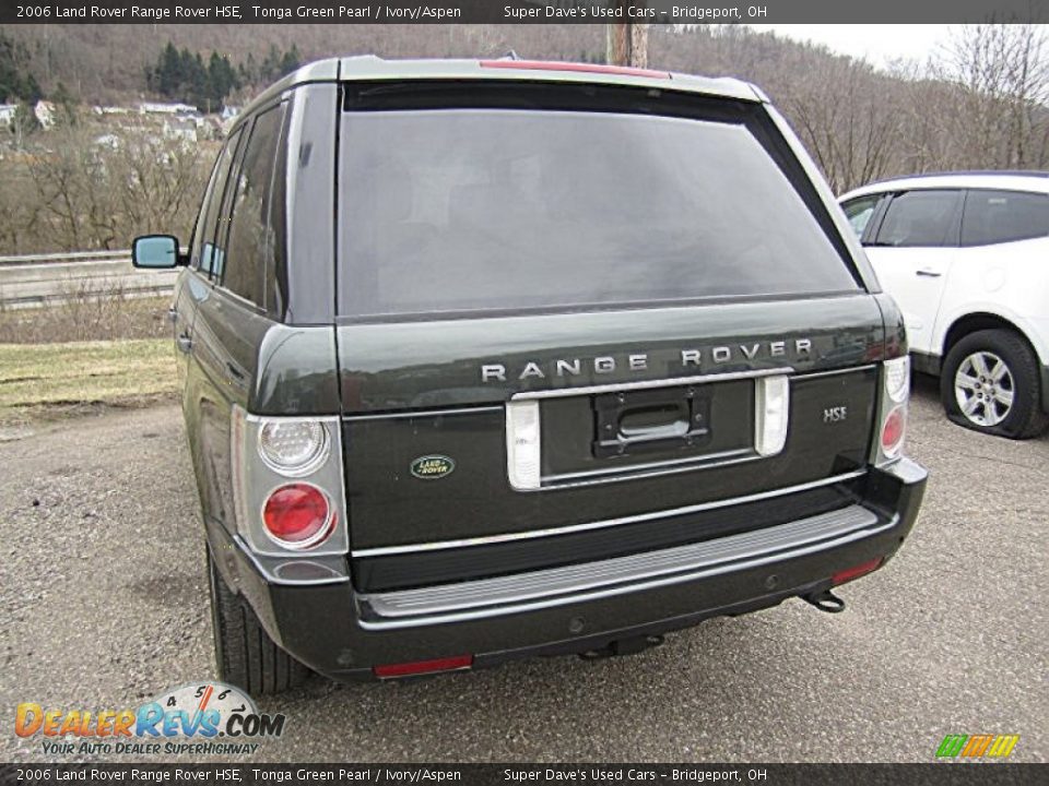 2006 Land Rover Range Rover HSE Tonga Green Pearl / Ivory/Aspen Photo #6