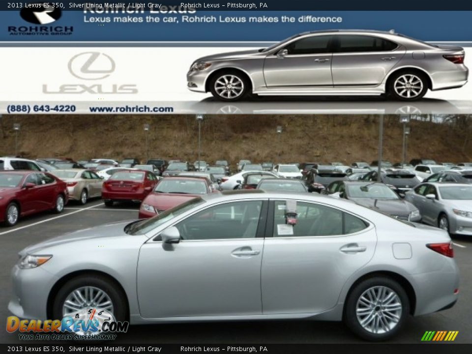 2013 Lexus ES 350 Silver Lining Metallic / Light Gray Photo #1