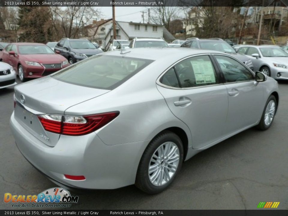 2013 Lexus ES 350 Silver Lining Metallic / Light Gray Photo #4