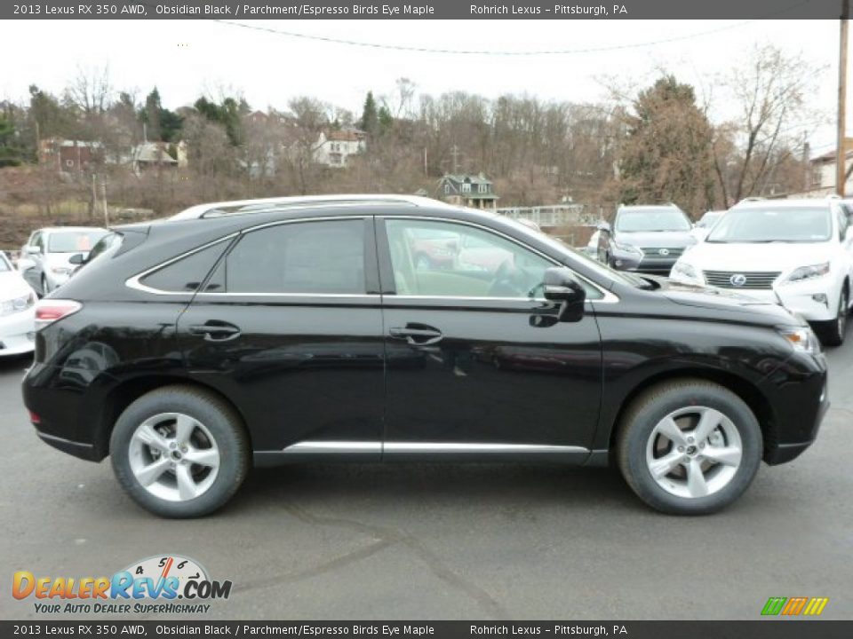 2013 Lexus RX 350 AWD Obsidian Black / Parchment/Espresso Birds Eye Maple Photo #5