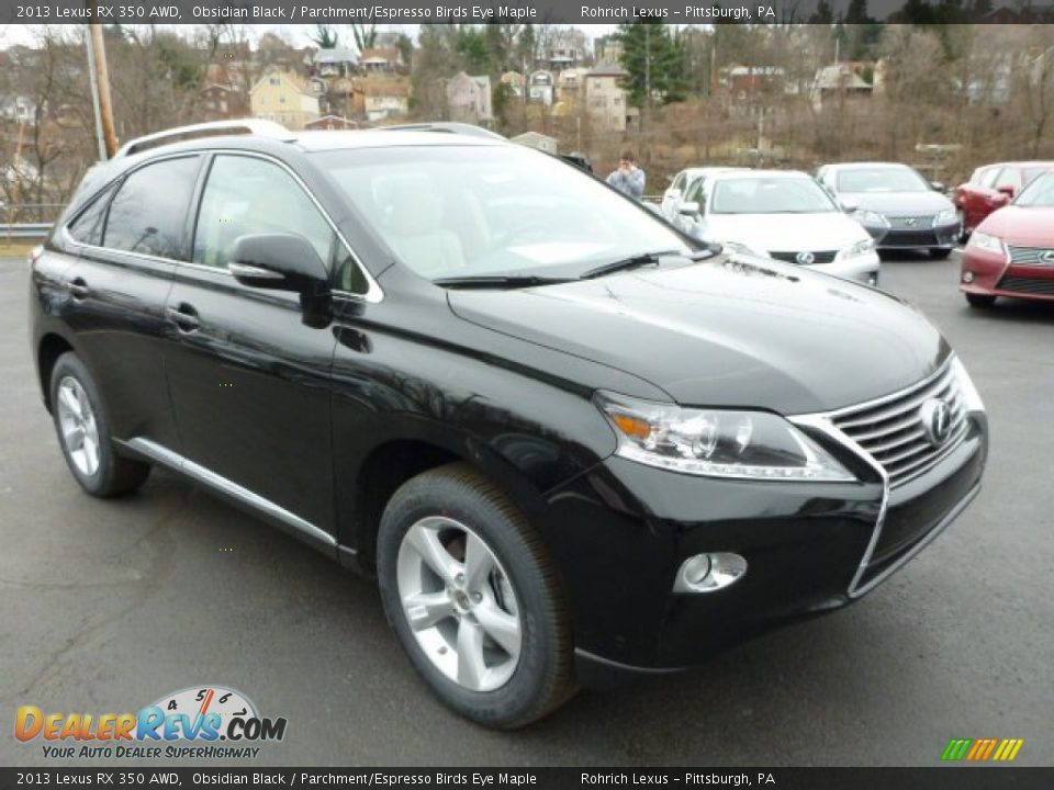 2013 Lexus RX 350 AWD Obsidian Black / Parchment/Espresso Birds Eye Maple Photo #6