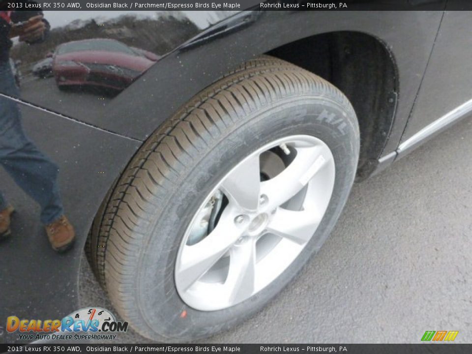 2013 Lexus RX 350 AWD Obsidian Black / Parchment/Espresso Birds Eye Maple Photo #9
