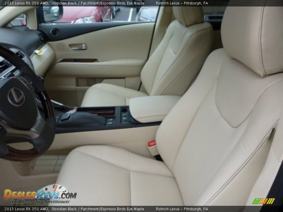 2013 Lexus RX 350 AWD Obsidian Black / Parchment/Espresso Birds Eye Maple Photo #10