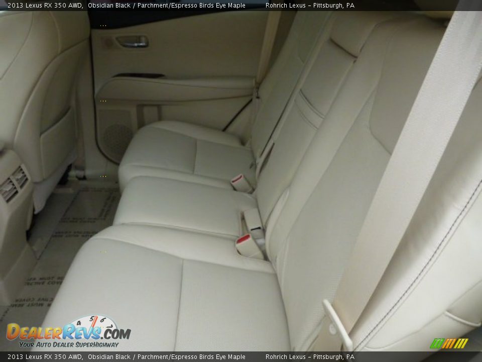 2013 Lexus RX 350 AWD Obsidian Black / Parchment/Espresso Birds Eye Maple Photo #11