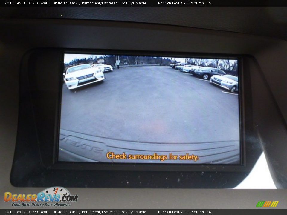 2013 Lexus RX 350 AWD Obsidian Black / Parchment/Espresso Birds Eye Maple Photo #17